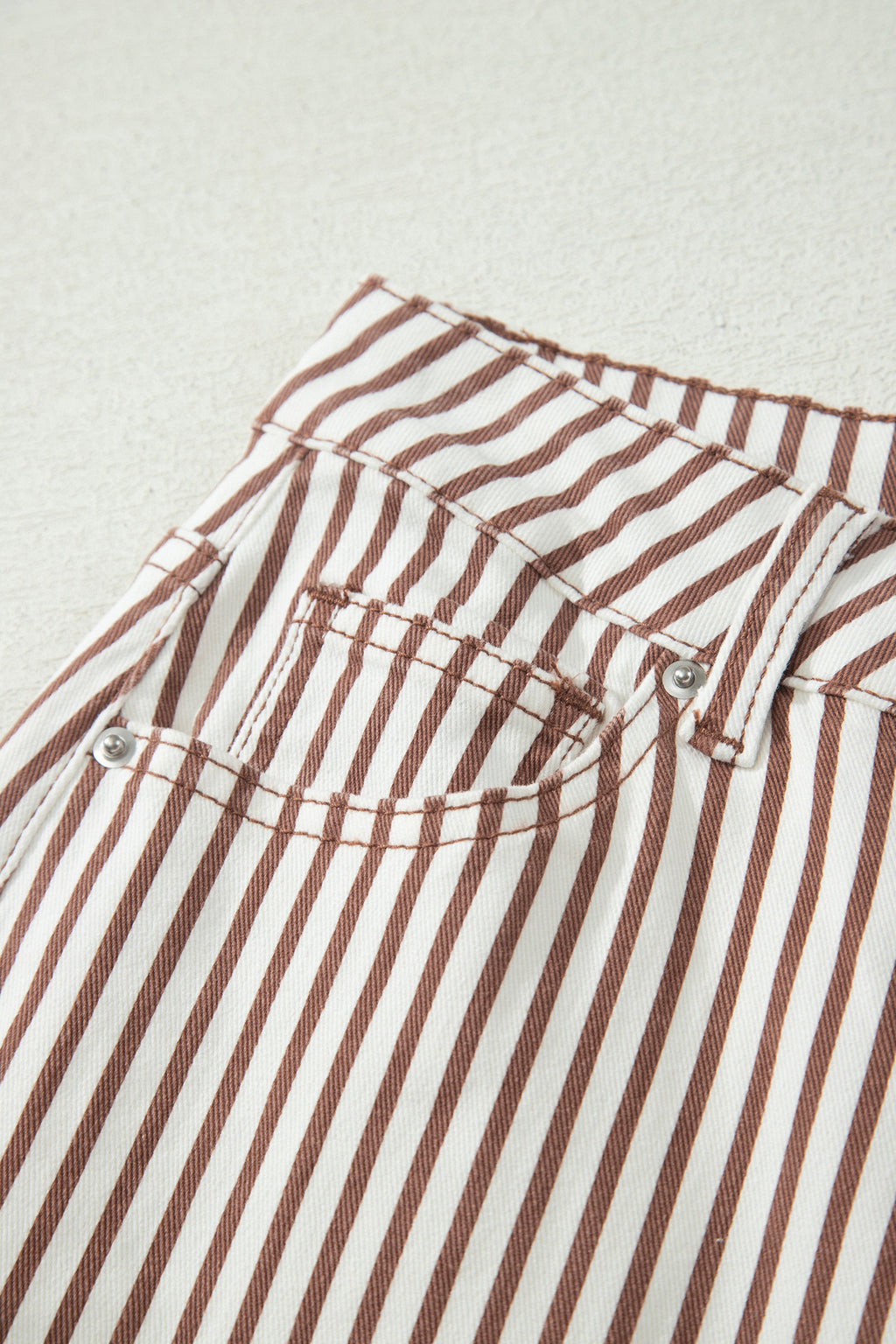 Sky Blue Stripe Casual Barrel Jeans