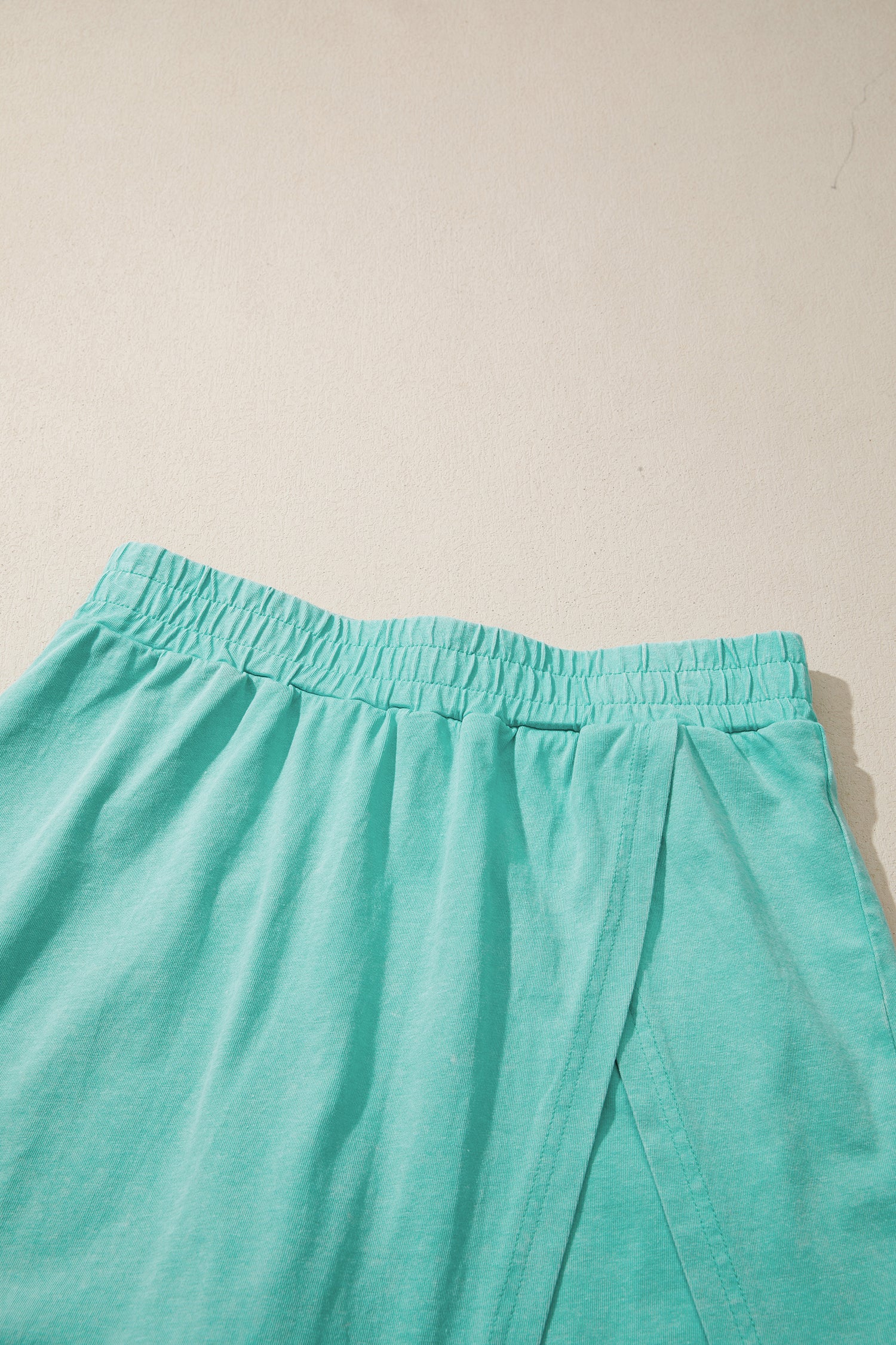 Beau Blue Mineral Wash V Neck Tee Matching Skort Set