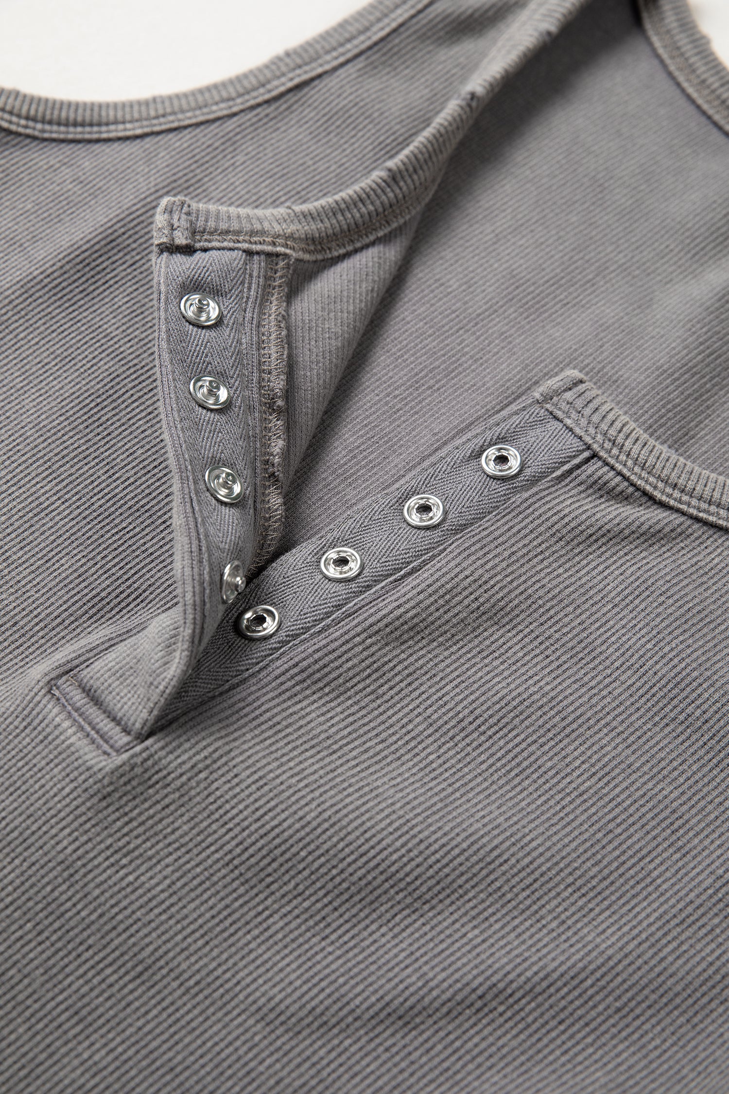 Coffee Vintage Distressed Ribbed Mineral Wash Tank Top