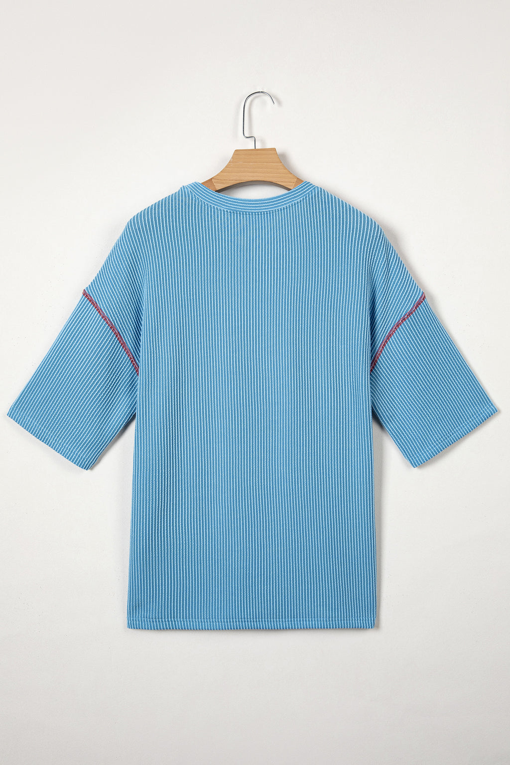 Fiery Red USA Graphic Half Sleeve Loose Ribbed Top