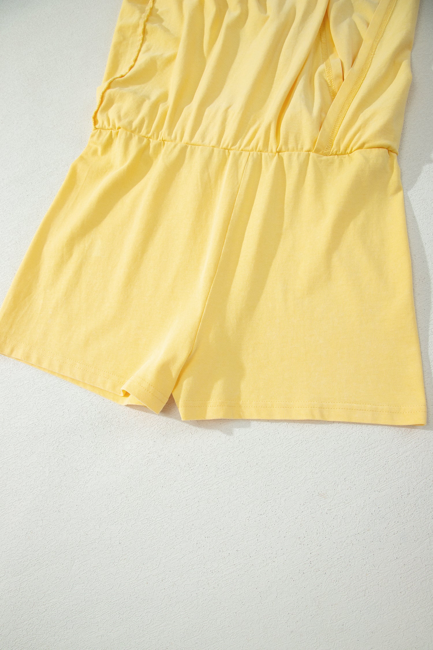 Light Pink 2 Pieces Mineral Wash Cotton Tank Top Lined Split Skirt Set