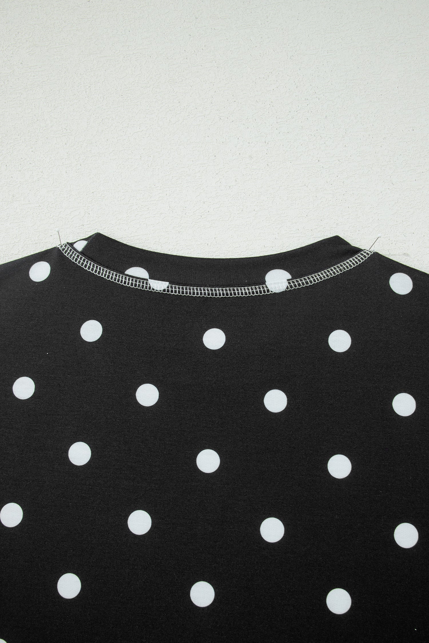 Yellow Exposed Seam Detail Polka Dot Loose Tee Drawstring Shorts Set