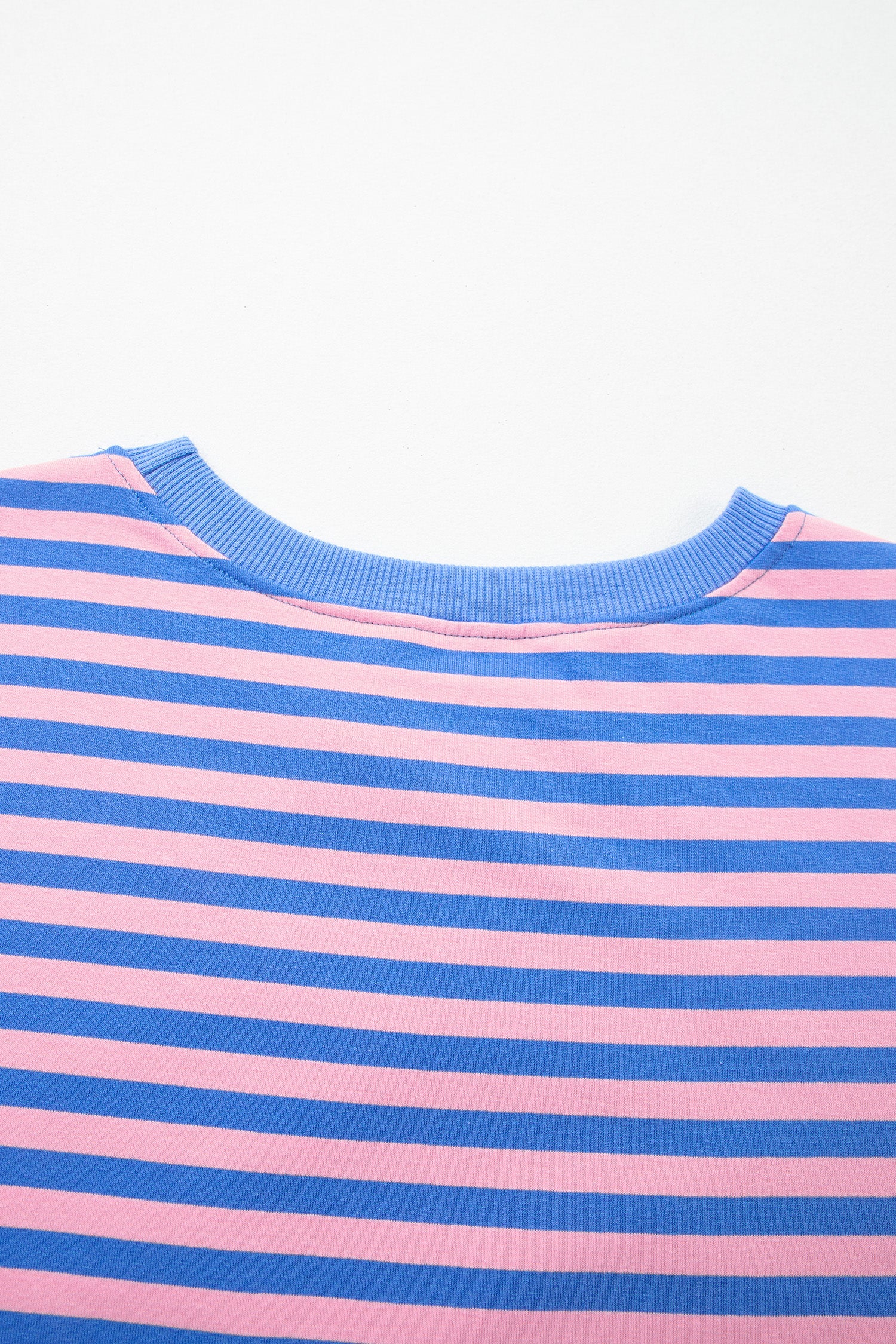 Pink Stripe Loose Short Sleeve Top and Skirt Set